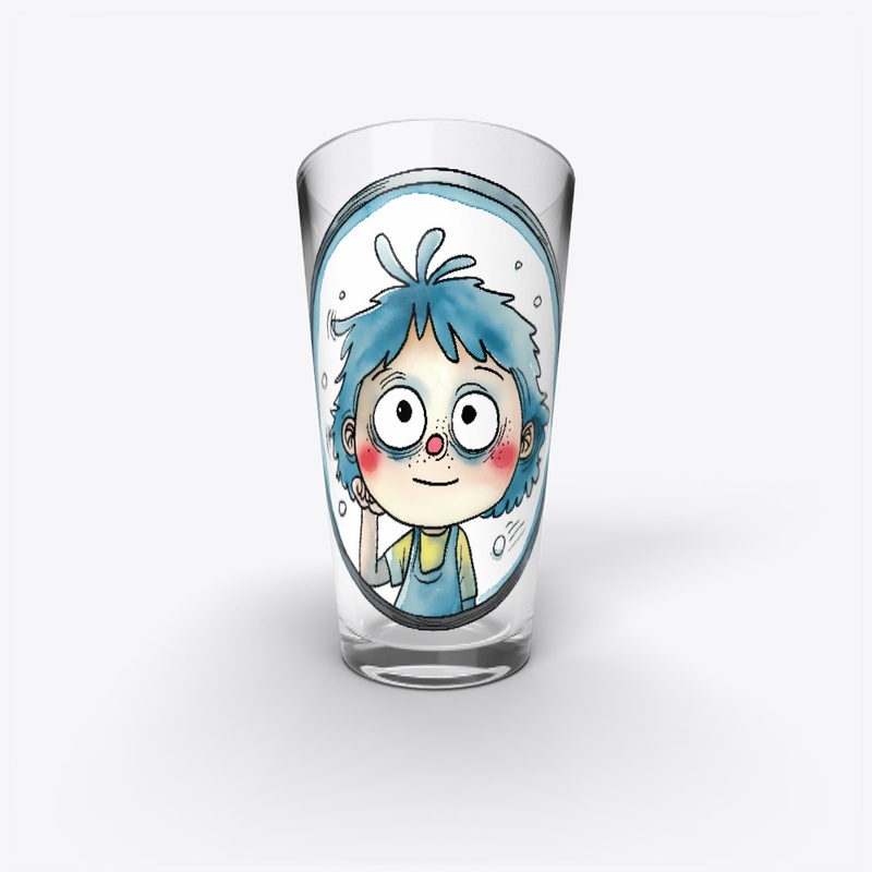 Smiling child inside a circle