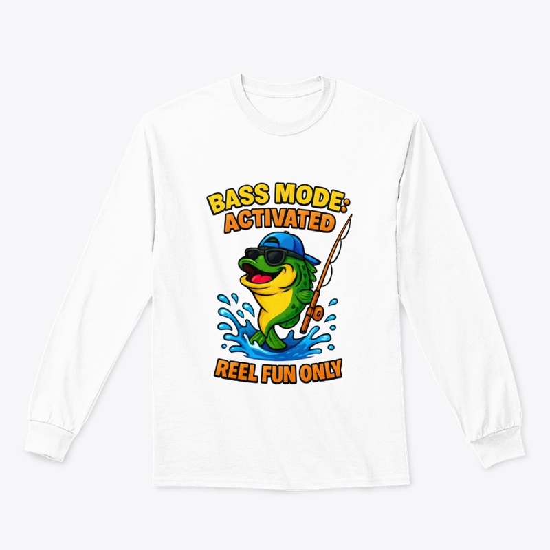 Bass Mode Fishing Fun Tee