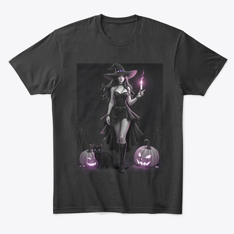 Enchanting Teen Witch with Black Cat