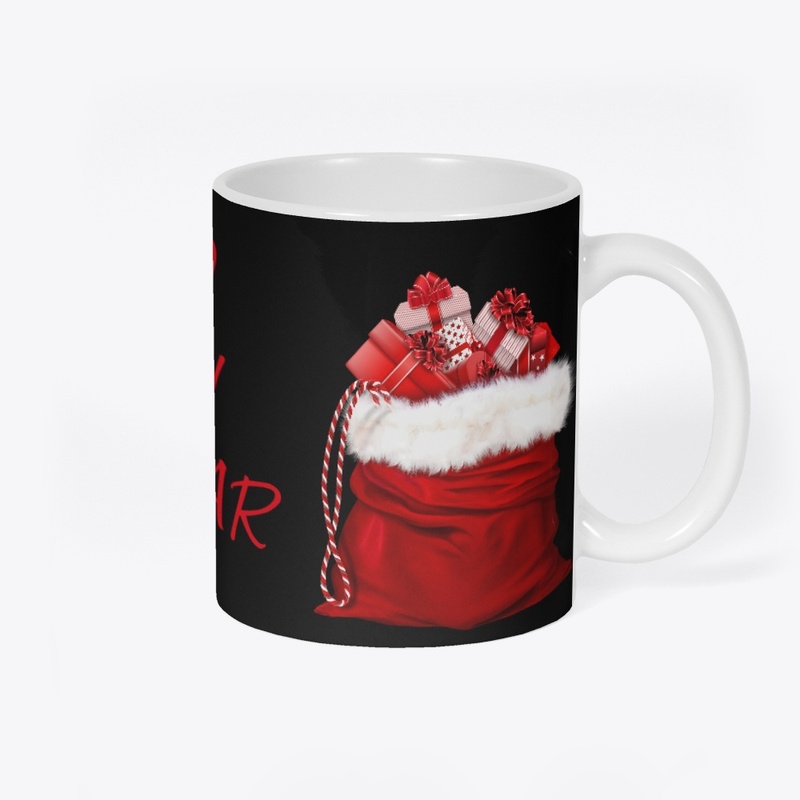 Santa clause Christmas Mug Black color