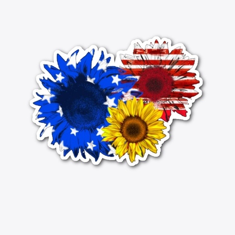 American Sunflower Sticker Standard T-Shirt Front