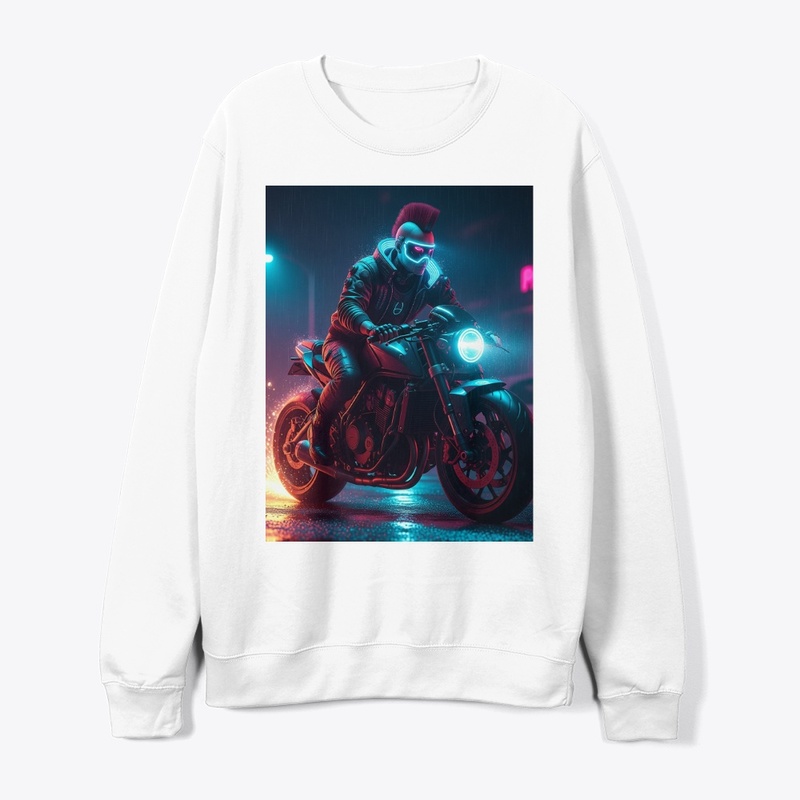 Cyberpunk Motorcyclist