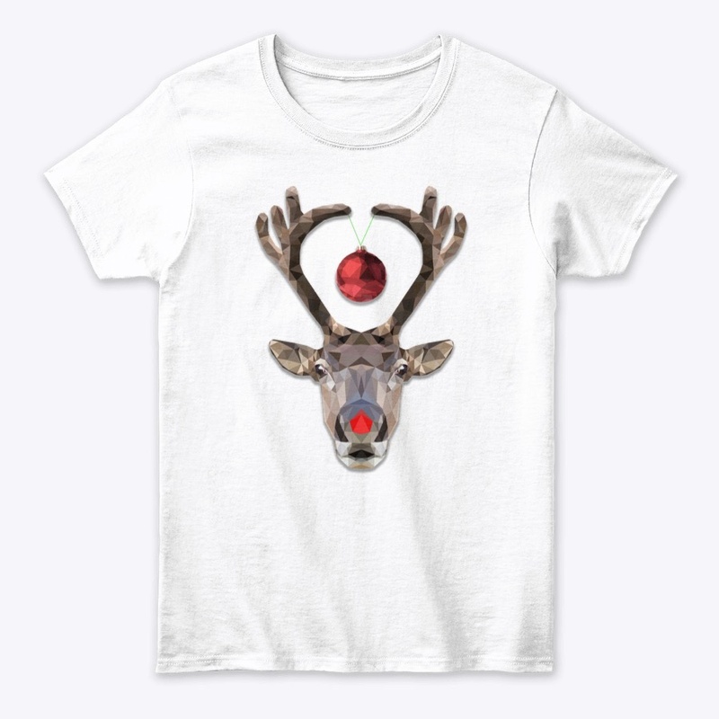 Christmas Reindeer Low Poly Design