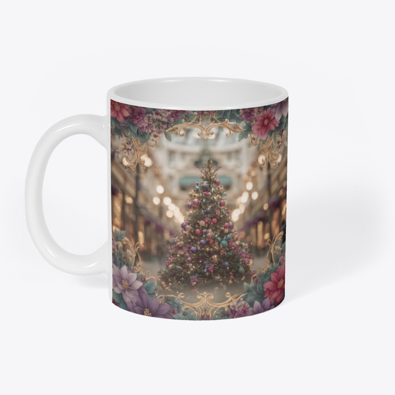 Magical Christmas Tree Floral Fantasy