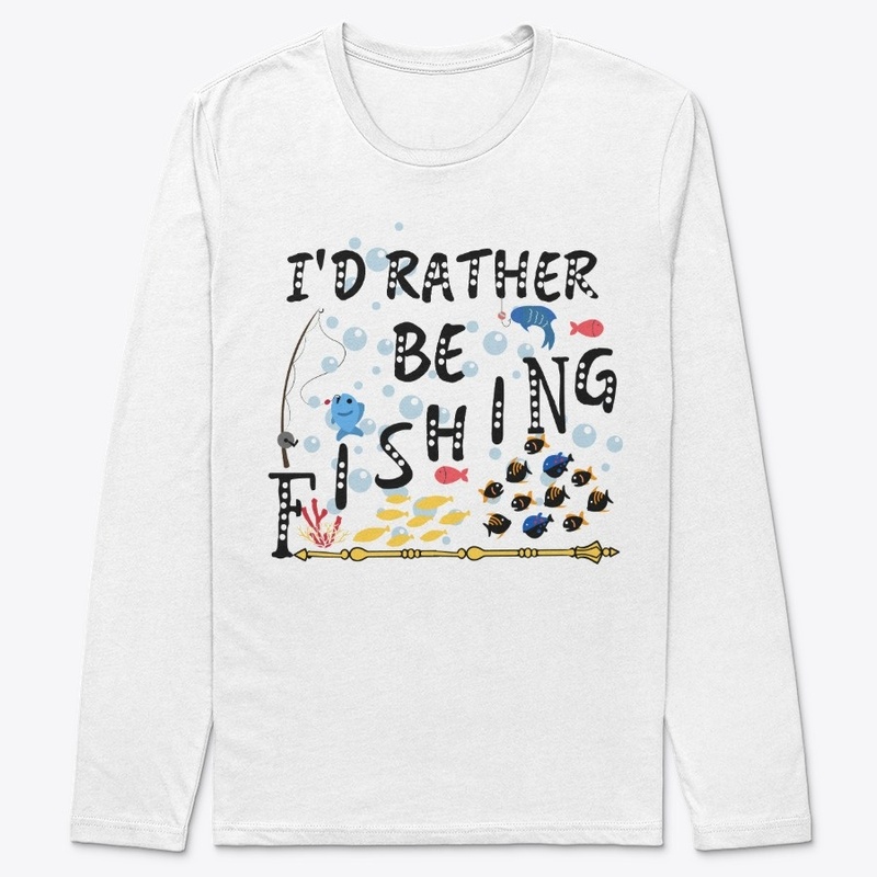 I'D RATHER BE FISHING hand lettering