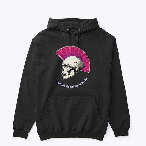 Pink Mohawk Inspired Life Black áo T-Shirt Front