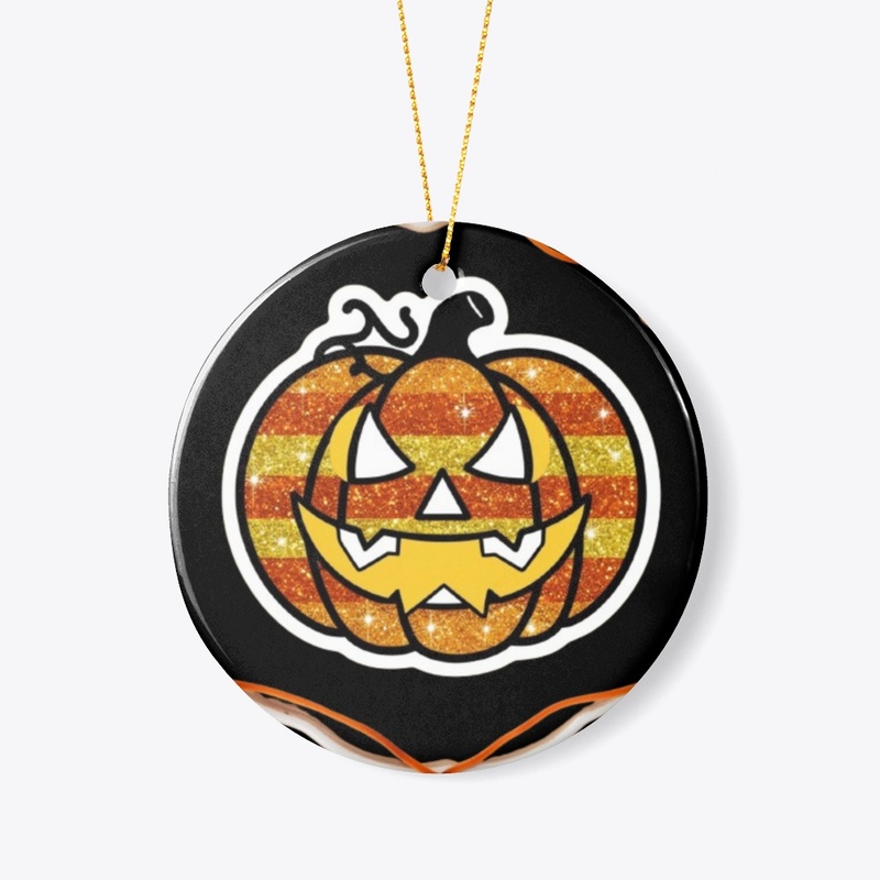 Halloween glitter pumpkin