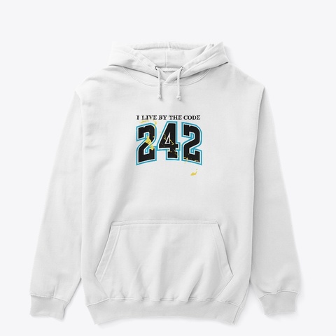 I Live By The Code 242  White Kaos Front