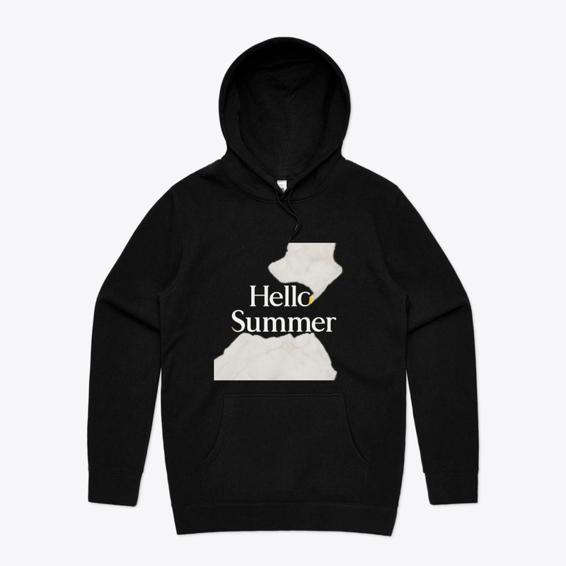 Elegant Marble "Hello Summer" Typography