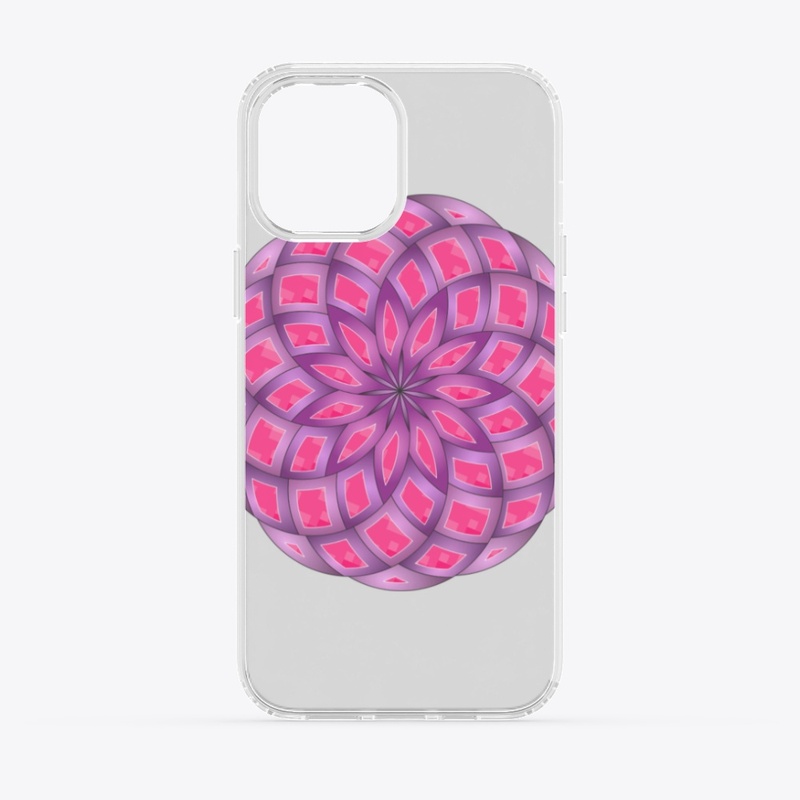 Pink and purple flower design.