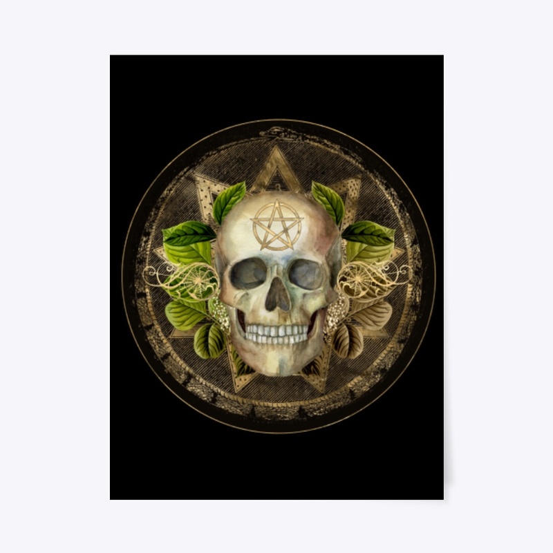 Witchy Pagan Skull