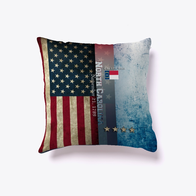 Stateof North Carolina Flag Pillow