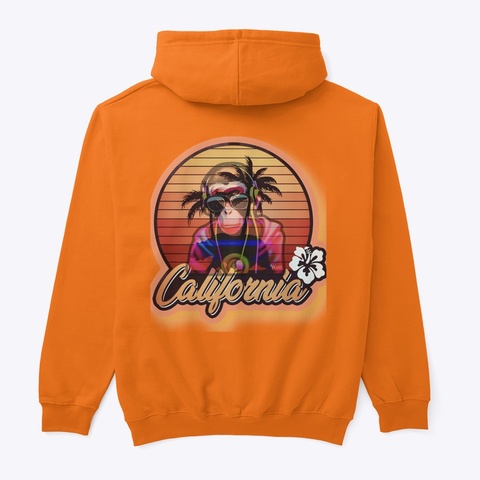 The Drip With Cali On The Back Safety Orange áo T-Shirt Back