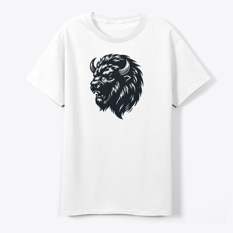 Untamed Bison Head Art