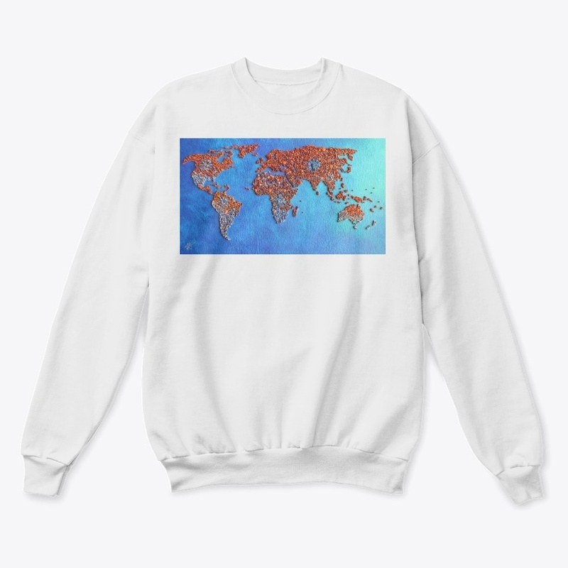 World  Map in Paper quilling design