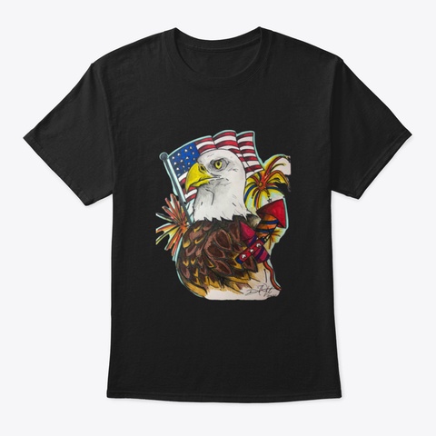 4 Th Of July Black T-Shirt Front