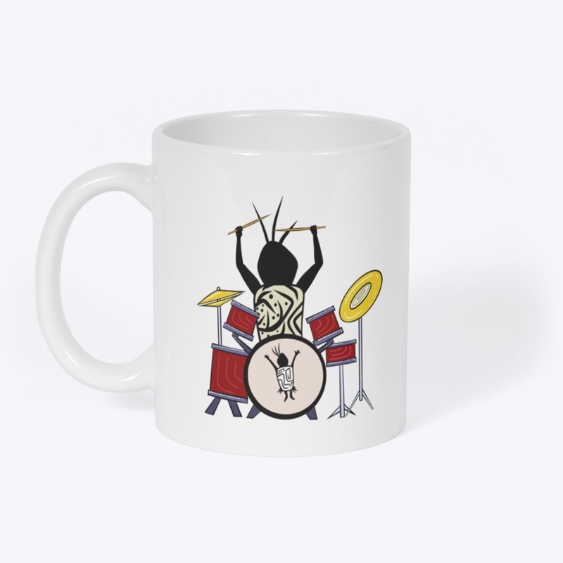 Cute Drummer Performing Solo with Drums 