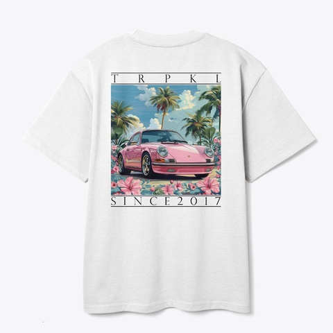 Palm Drift White T-Shirt Back