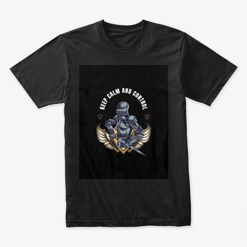 Stay Cool: Keep Calm & Control Black Tee