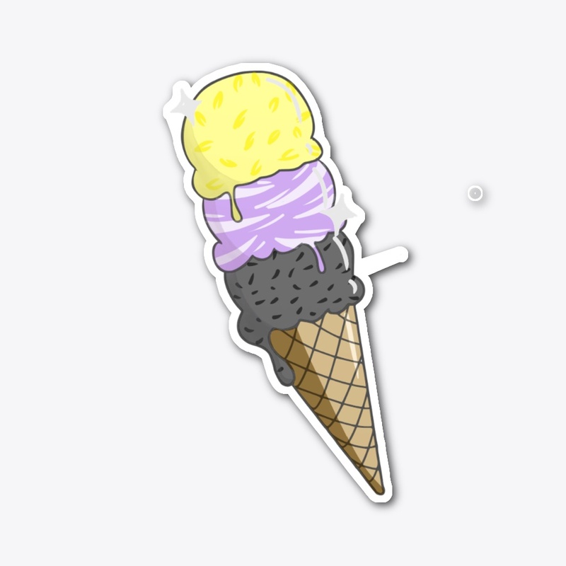 Non-Binary Ice Cream Sticker