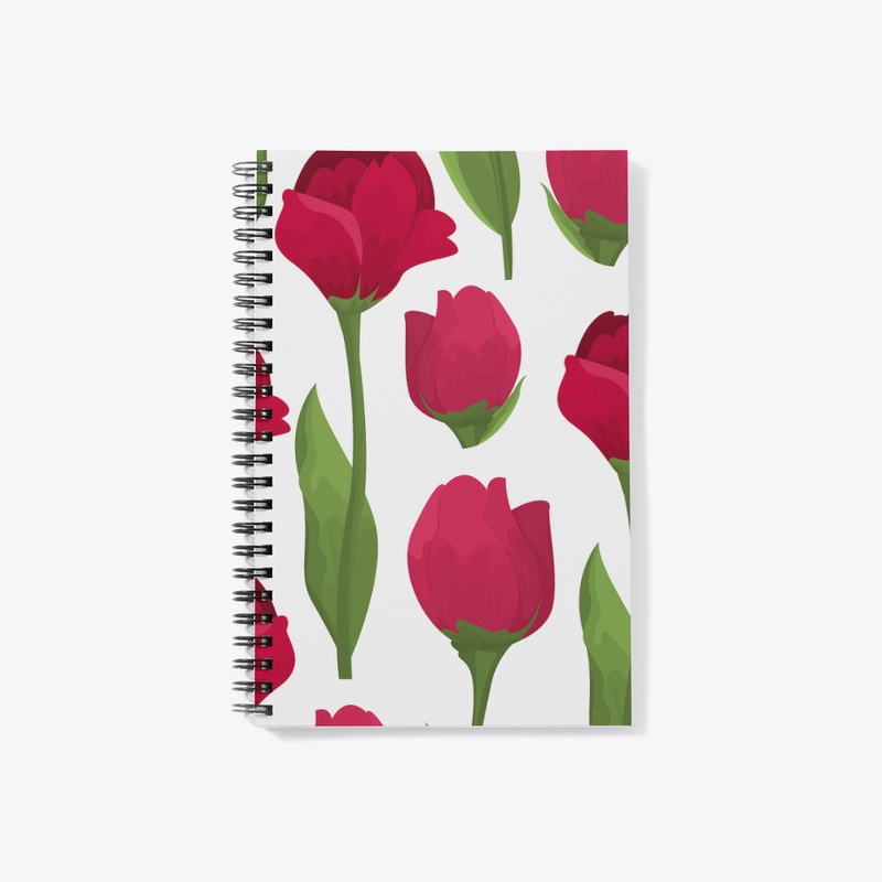 Cute Rose Pattern Notebook