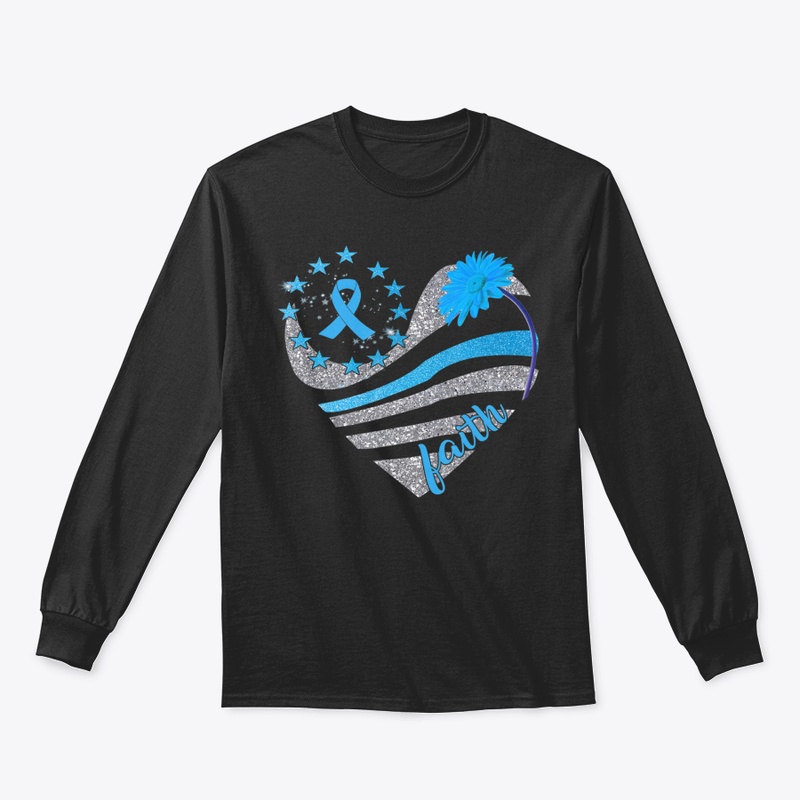 DIABETES AWARENESS FAITH HEART BLUE RIBB