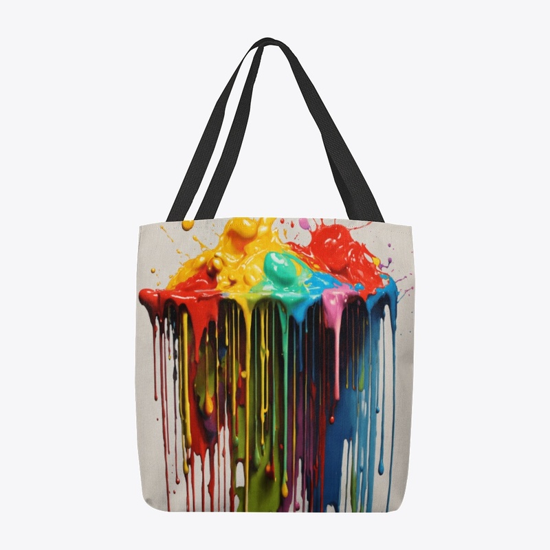 All Over Printed Color Tote Bag