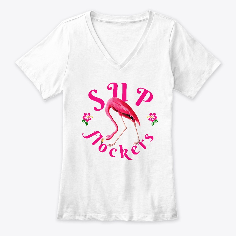 Women's Tees Vintage Funny Flamingo