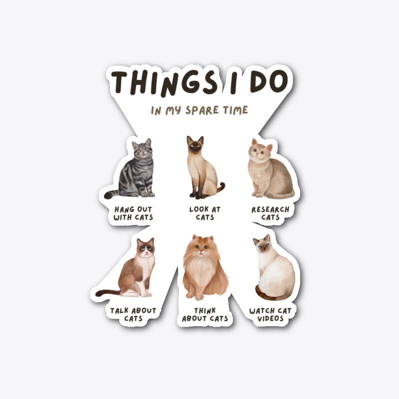 Beige Brown Modern Cat Lover Aesthetic