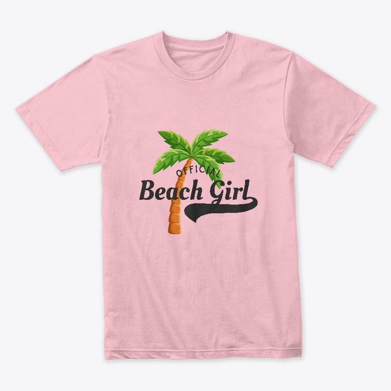 Beach Girl with Palm Tree
