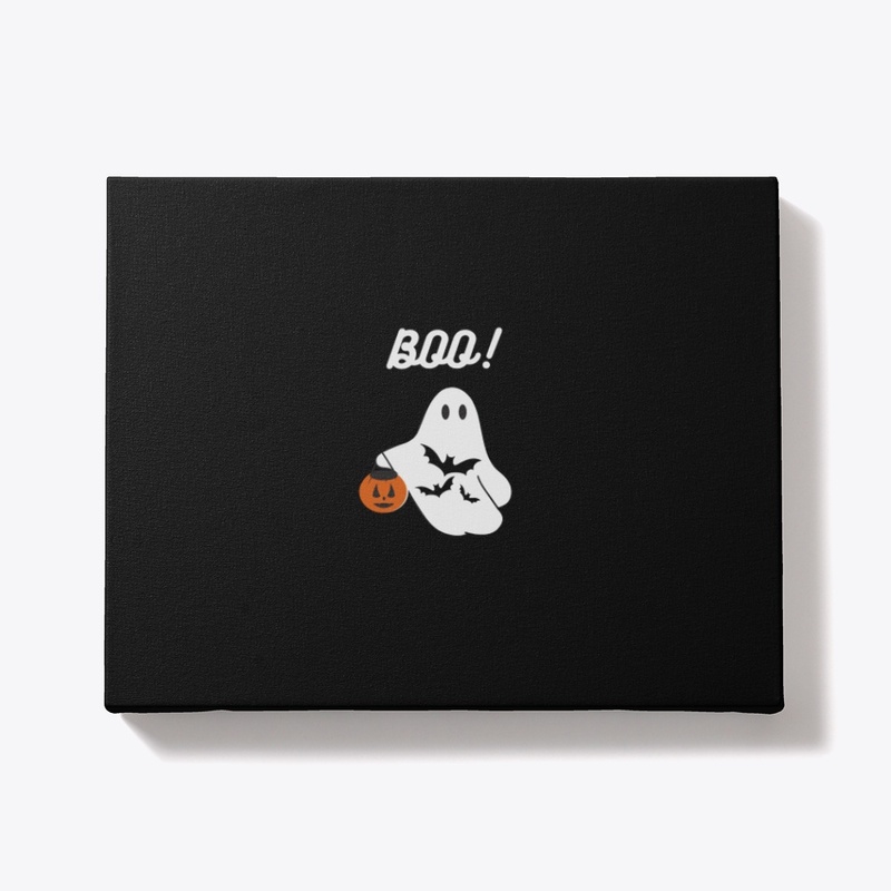 Black Illustrated Ghost T-shirt 