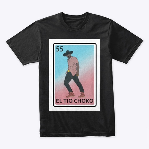 Tio Choko's Original Loteria Card Black T-Shirt Front