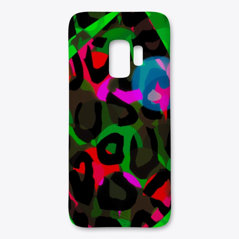Neon Green And Brown Abstract