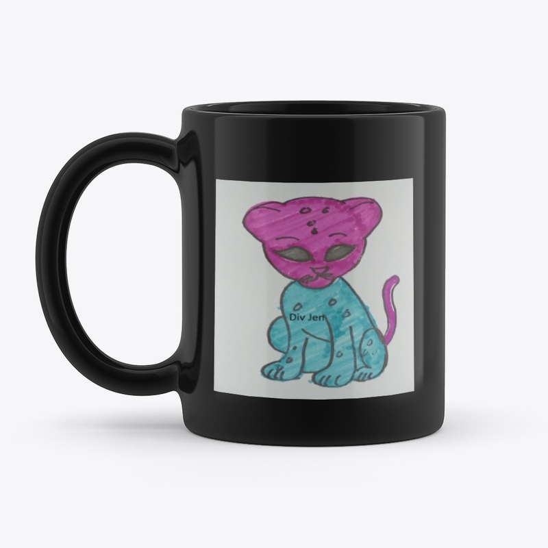 Div Jen Black Mug
