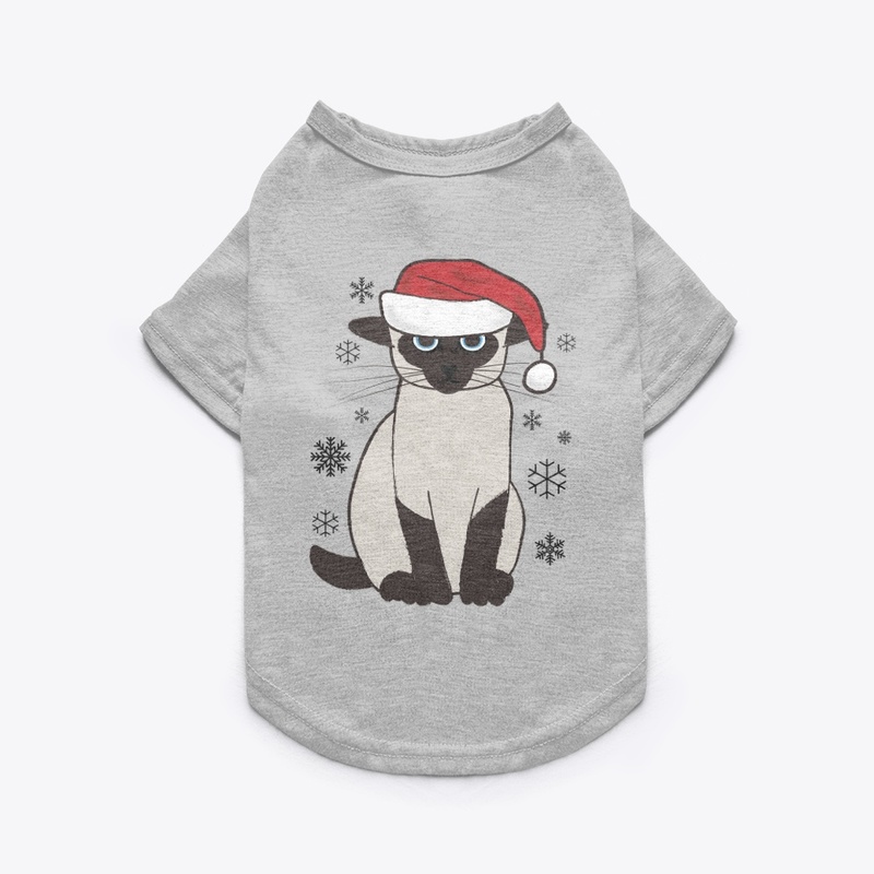 siamese santa funny Christmas Cat