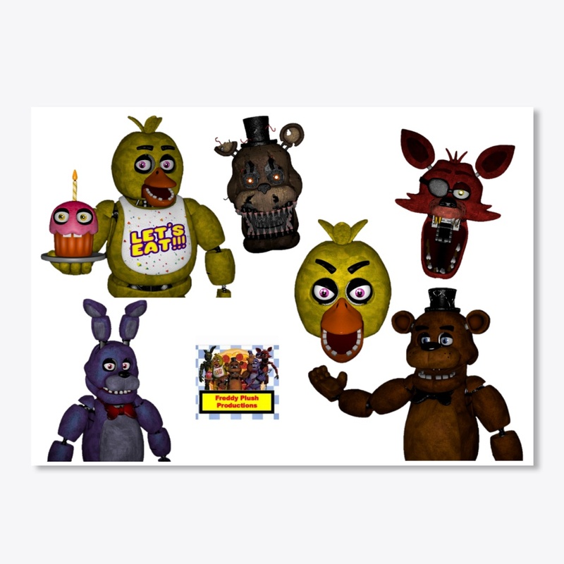 Freddy Plush Productions Stickers 7 pcs