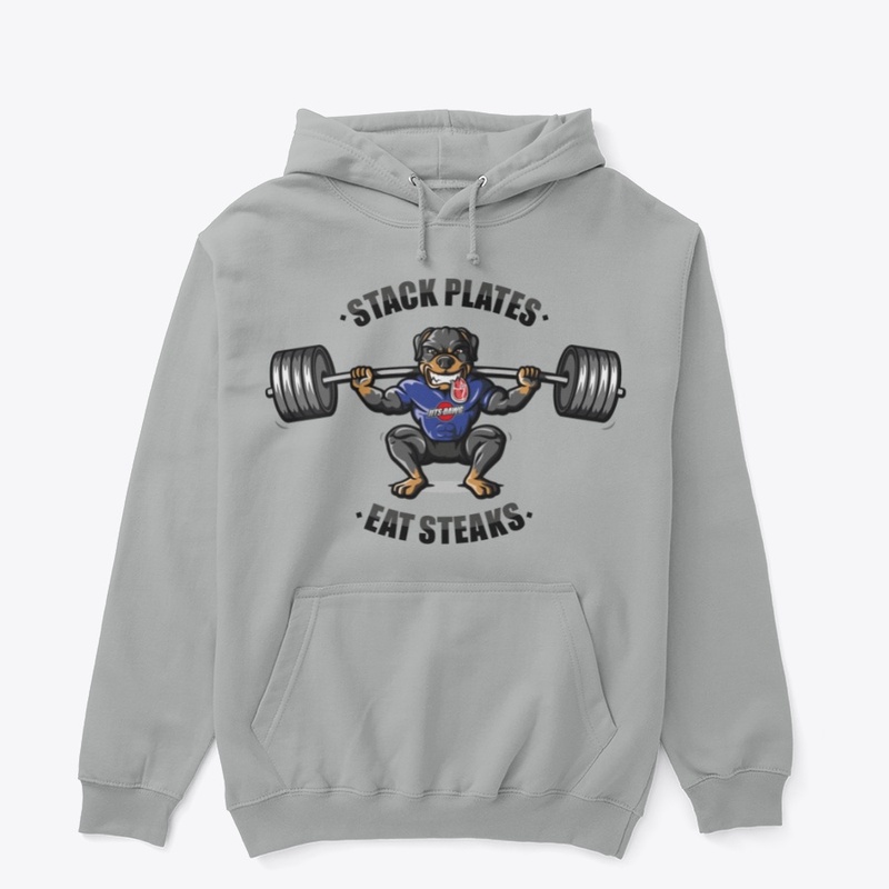 Stack Plates, Eat Steaks hoodie