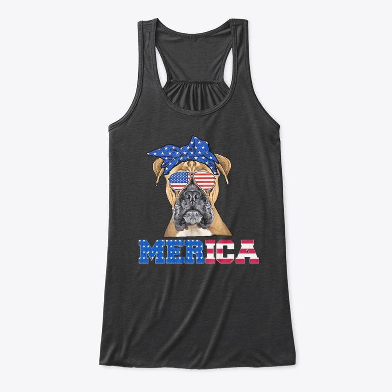 American Flag Boxer T-shirt