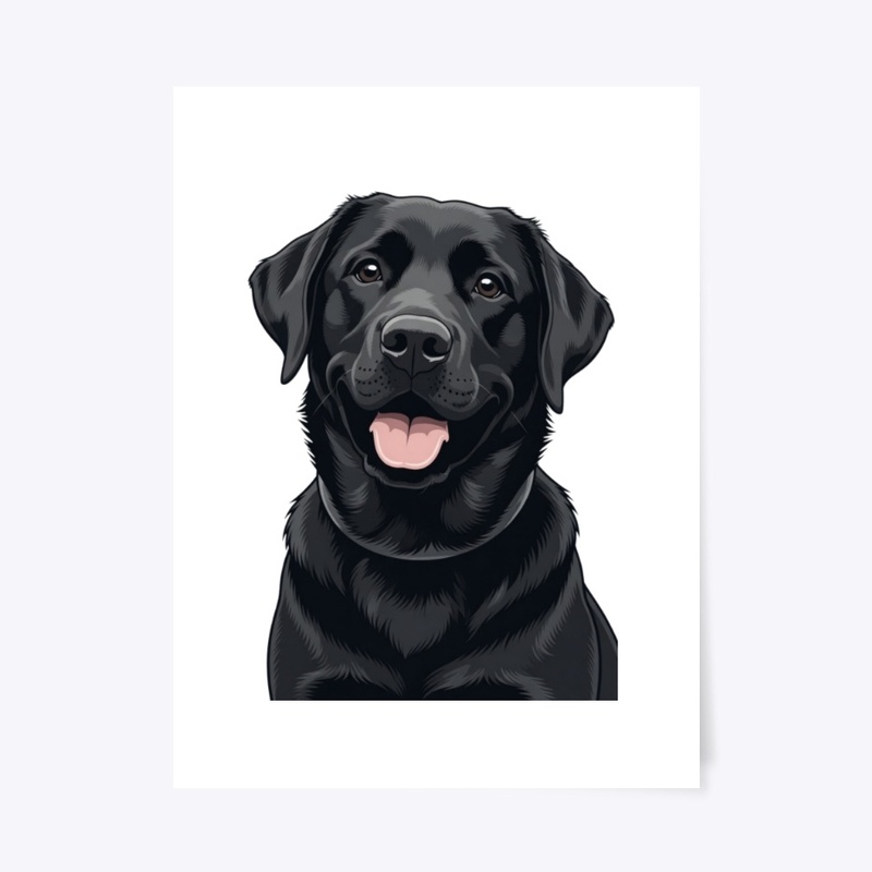 Happy Black Labrador Retriever