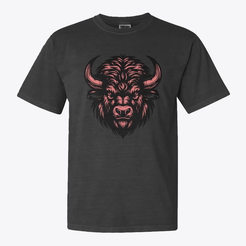 Powerful Bison Head Design