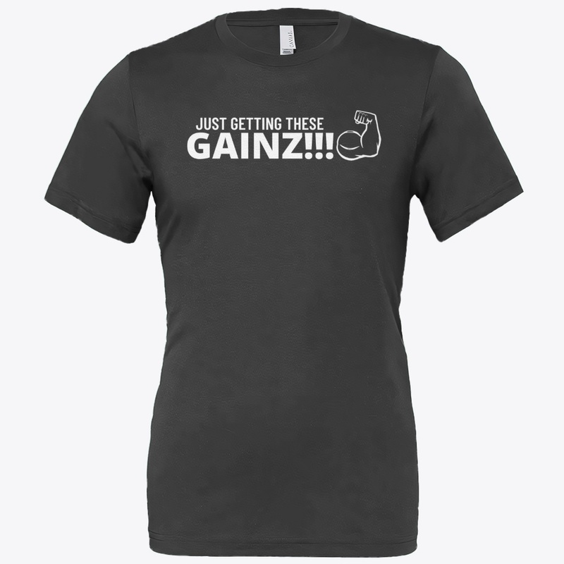 Getting the gainz white letters