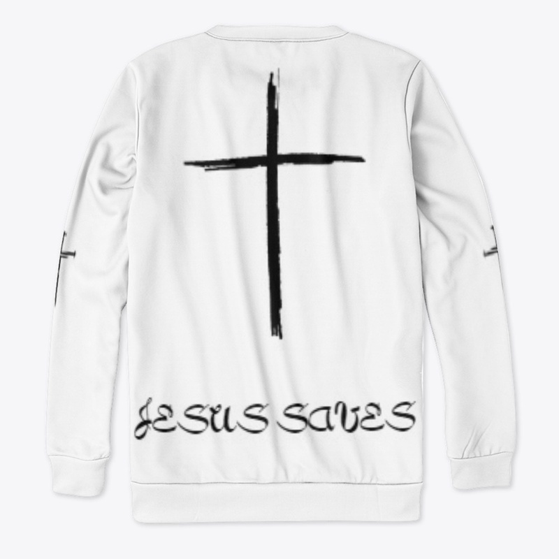 Jesus Saves cross sweatshirt