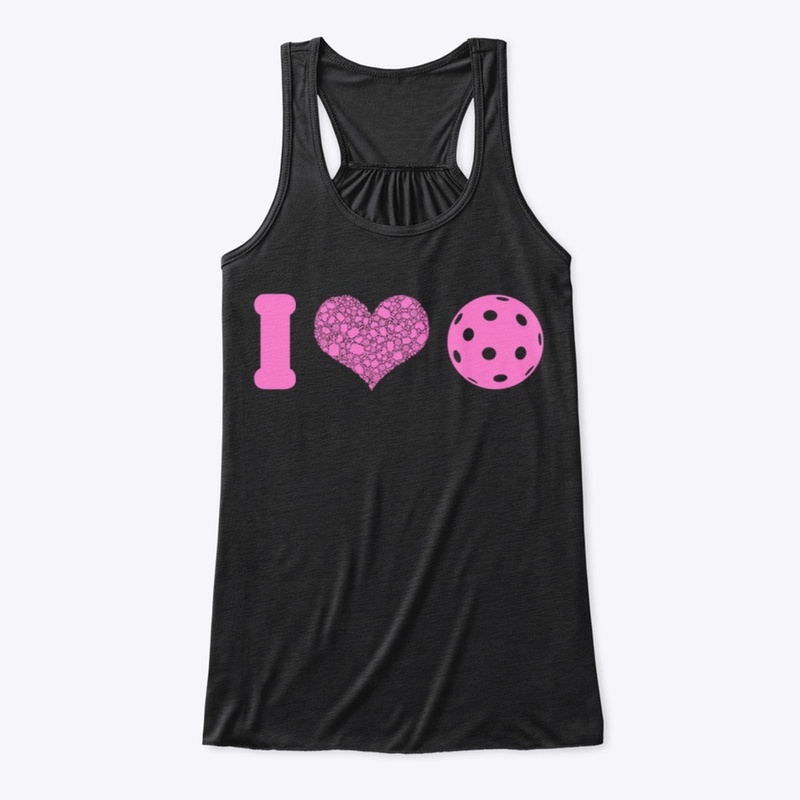 I heart pickleball pink