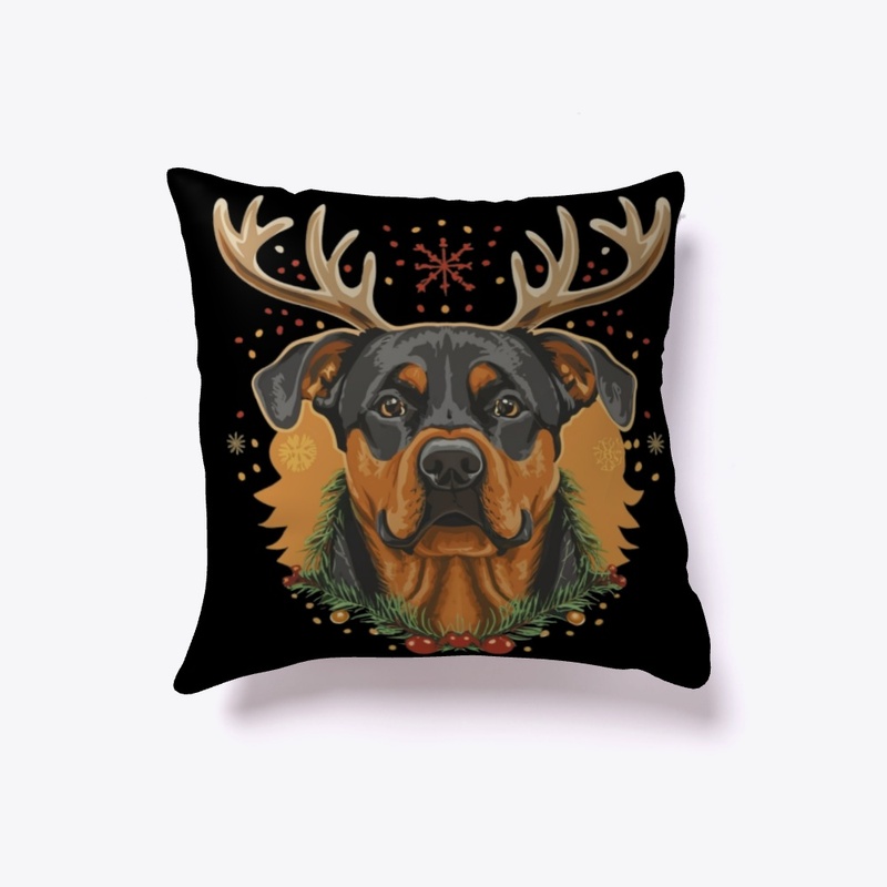 Rottweiler as a Deer Christmas 