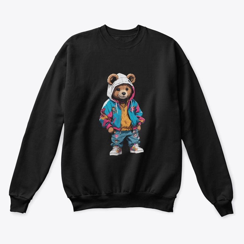 Cute Streetwear Teddy Bear Graphic