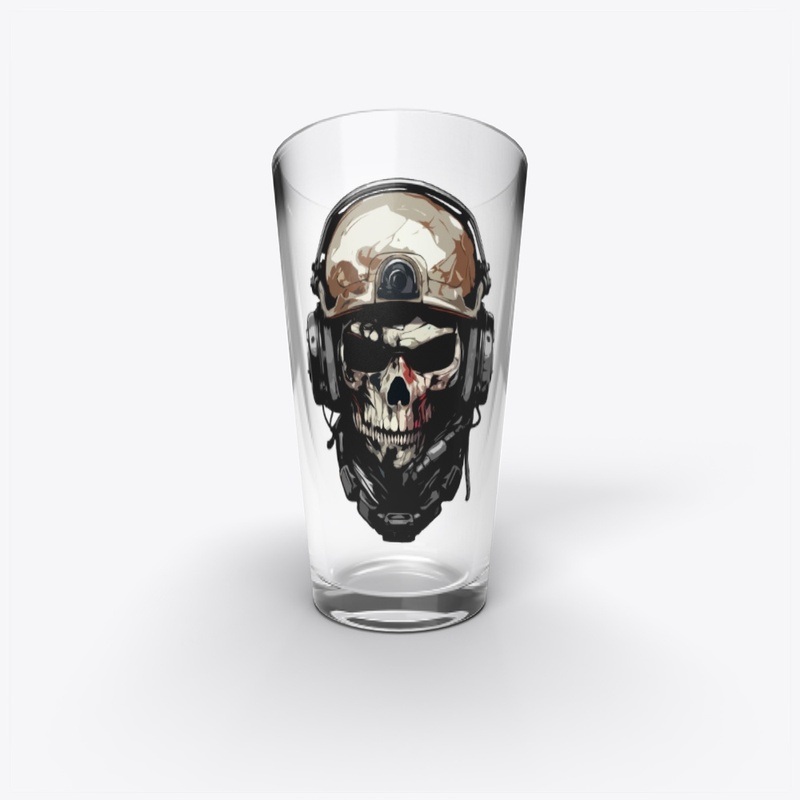  Skull and Military Helmet Design