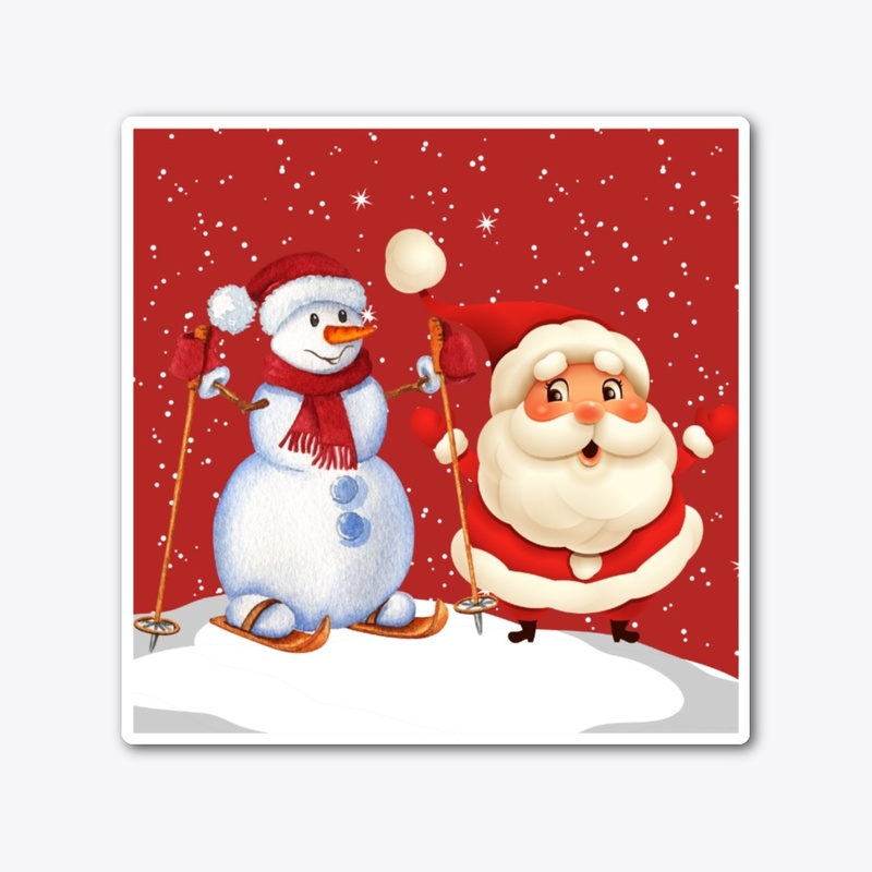 Santa Snowman Christmas