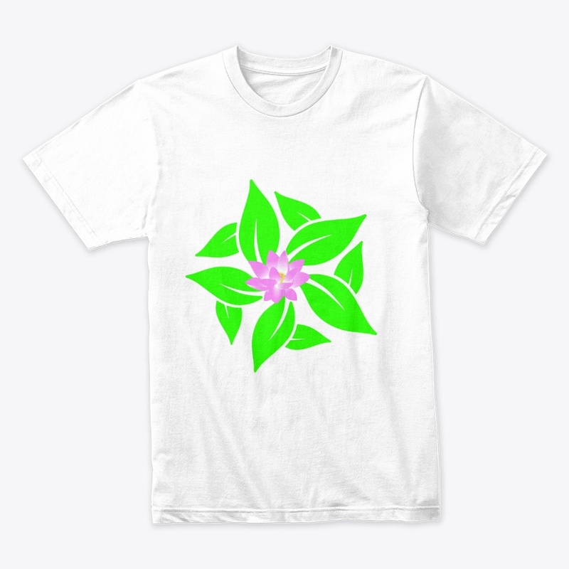 Lotus Flower between Green leaves 