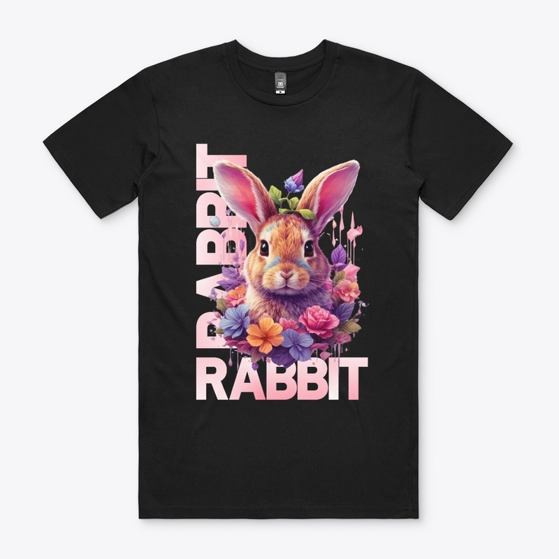 Rabbit and Rose Flower