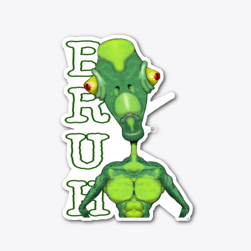 Alien lizard saying BRUH
